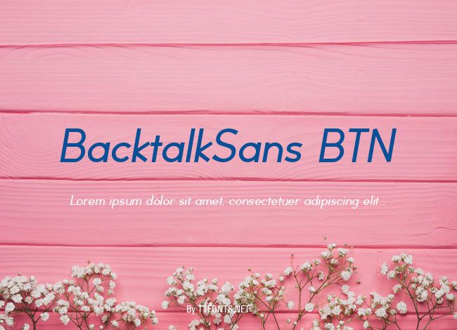 BacktalkSans BTN example
